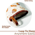Folkulture Mini Oven Mitts Heat Resistant | (5.75 x 9) Set of 2 Short Oven Mitts with Hanging Loop | 100% Cotton Oven Gloves or Kitchen Mittens |
