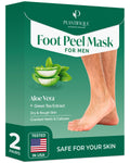 PLANTIFIQUE Foot Peeling Mask for Men, Dermatologically Tested - 2 Pairs Aloe Vera 1 Count (Pack of 2)