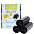 4 Gallon Trash Bags Black Biodegradable Small Garbage Bags 60 Cts Recycled Unscented Strong Trasn Can Liner for Bathroom Office Restroom Car