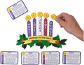Autom Magnetic Advent Wreath and Candles for Christmas Decoration for Refrigerator