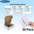 ROTCH 50 Pack 5X5X2'' Small Shipping Boxes, Cardboard Corrugated Mailers, White (M552-E-W)