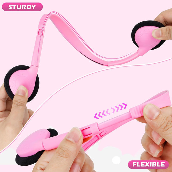 Classroom Kids Headphones Bulk 18 Pack for School Students Children Teen Boys Girls, Whole Bulk Headphones for Classroom Earphones 3.5mm Jack