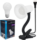 Xtricity LED Clip on Desk Lamp with 360° Flexible Gooseneck, White Finish | Reading Light for Bed Headboard– A19 Bulb Included, 120V, On/Off