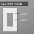 Lutron Claro Light Switch Cover Plate, 1 Gang Wallplate, for Decorator Light Switches, Rocker Light Switch Cover, Outlet Cover, Screwless Switch