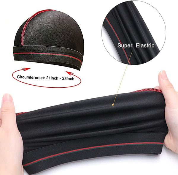 4PCS Silky Durags for Men Women 360 Waves with 1 Wave Cap, Silky Satin Durag Extra Long Tails Black Black Gray Gray