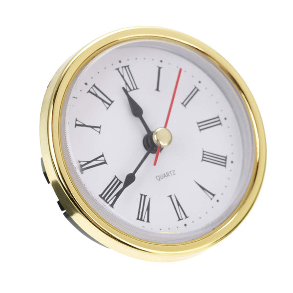 Classic Clock Craft Quartz Movement 2-1/2 (65mm) Round Clocks Head Insert Roman Number
