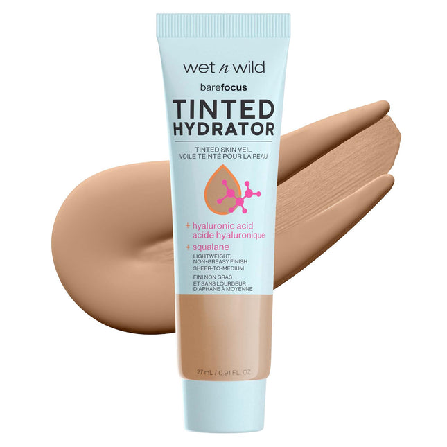 Wet N Wild Bare Focus Tinted Hydrator Matte Finish, Medium Tan, Oil-Free, Moistu