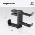 3-in-1 Headset&Controller Holder - EURPMASK Upgraded PC Gaming Headset Stand, Adjustable Clamp-on Headphone Holder,Headphone Controller Hook Under
