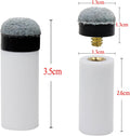 OCR 10Pcs 13mm Soft Grey Cue Tips Billiard Replacement Screw-on Tips with Pool Cue Stick Ferrules