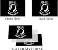 Pow Mia Flag 2X3 Ft Outdoor Heavy Duty Polyester Military Pow Flags Double Sided 3 Ply Banner 200D with Durable Canvas Header and 2 Brass Grommets