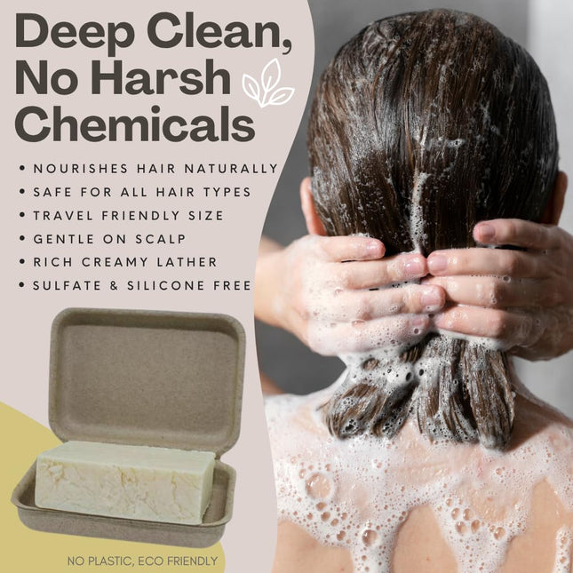 The Yellow Bird Eucalyptus Tea Tree Shampoo Bar. All Natural & Organic Ingredien