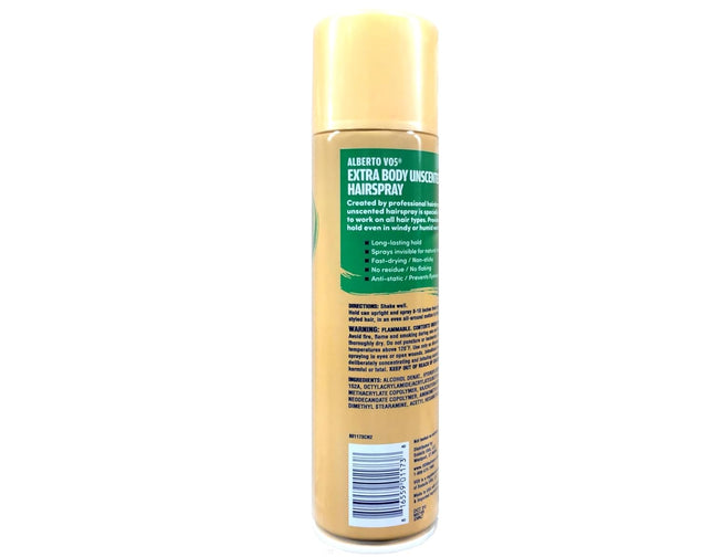 Alberto VO5 Crystal Clear Unscented Hair Spray - Volumizing Hair Spray for Styling - Frizz and Humidity Control - Clear 