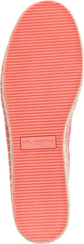 Karl Lagerfeld Women's Michaela Slip on Espadrille Sandal with Pins 8 Sunset Coral