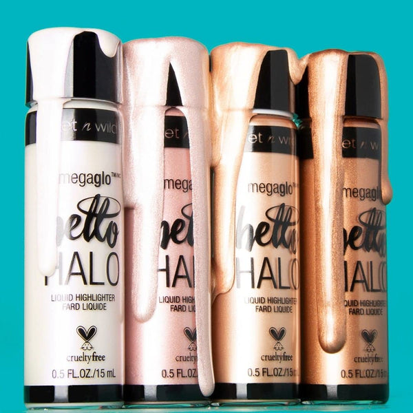 Wet N Wild Megaglo Hello Halo Liquid Highlighter Makeup, Shimmer, Glow Halographic