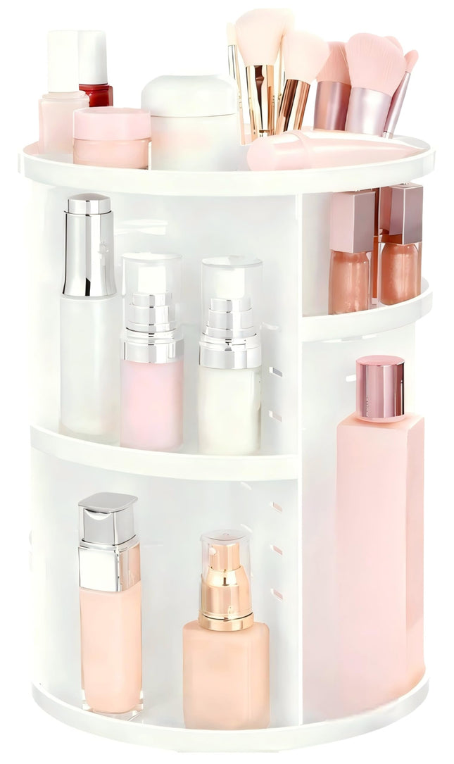 Hblife 360 Rotating Makeup Organizer Adjustable Carousel Large Capacity Revolvin