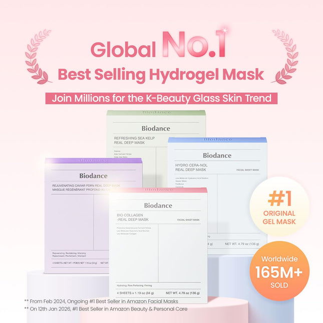 BIODANCE Bio-Collagen Real Deep Mask, Hydrating Overnight Hydrogel Mask, Pore Mi