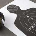 Juvale Shooting Targets Paper Silhouette Style - 17 x 25 in, Black & White, 50 Count - Paper Targets for Shooting Range & Airsoft, BB & Pellet Gun