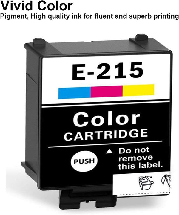 215 Ink Cartridges T215 Remanufactured for WF-100 wf100 Printer, Pigment, 5-Pack: 3 Black, 2 Color