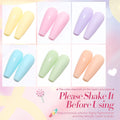 Born Pretty Pastel Gel Nail Polish Spring Summer Macaron Candy Sweet Color | Soft Pink Yellow Purple Blue Green,for Salon Manicure and Nail Art