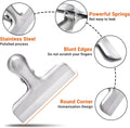 6 Pack Bag Clips, Stainless Steel Chip, Chip Clips Food Clip, Heavy Duty Air Tight Seal Kitchen Clip Snack Food Bag Clamp 6 Packs Sliver