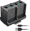 Kastar Quadruple Battery Charger Compatible with Minolta MND20 44 MP / 2.7K Ultra HD Digital Camera, Full HD 1080P Rechargeable Electronic Mini