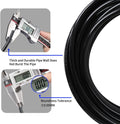 Pneumatic Tubing Black PU Air hose Pipe Tube Kit 6mm OD 4mm ID 39.4ft/12 Meter for Air Line or Fluid Transfer… 6mm OD / 4mm ID × 12m Black