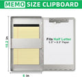 Small Aluminum Clipboard with Storage (Memo Size), 6 x 10.2 Inches, Recycled Metal Snapak Form Holder Binder with Inside Serrated Clip Posse Box,