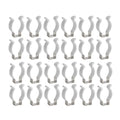(24-Pack) JESLED T8 U Clips Holder Bracket for 8FT LED Light Bulbs, LED Fluorescent Tube Replacement Mounting Accessories, Stainless Steel Lamp