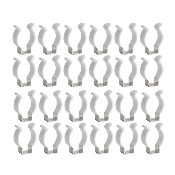 (24-Pack) JESLED T8 U Clips Holder Bracket for 8FT LED Light Bulbs, LED Fluorescent Tube Replacement Mounting Accessories, Stainless Steel Lamp
