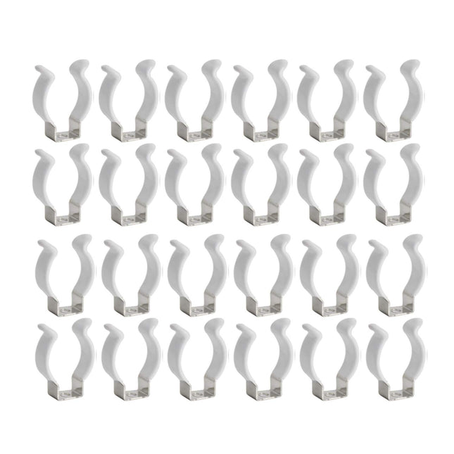 (24-Pack) JESLED T8 U Clips Holder Bracket for 8FT LED Light Bulbs, LED Fluorescent Tube Replacement Mounting Accessories, Stainless Steel Lamp