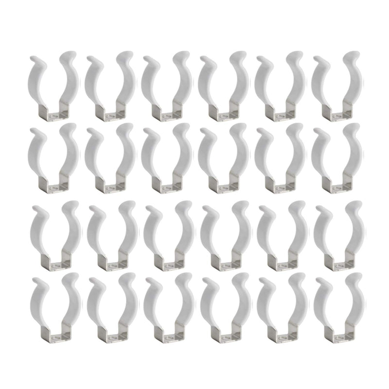 (24-Pack) JESLED T8 U Clips Holder Bracket for 8FT LED Light Bulbs, LED Fluorescent Tube Replacement Mounting Accessories, Stainless Steel Lamp