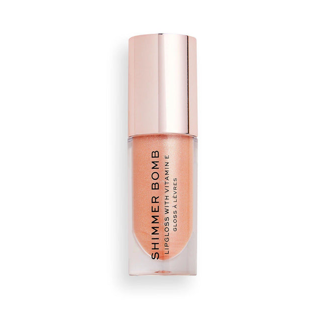 Makeup Revolution, Shimmer Bomb Lip Gloss, Infused with Vitamin E, Shimmery Fini