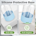 Glass Spray Bottles with Silicone Sleeve Protection, Empty 16 Oz Refillable Containers, Reusable Spray Bottles with Adjustable Nozzle for Hair,