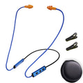 Ear Plugs Bluetooth Headphones for Work, Neckband Wireless Earbuds, Noise Reduction In-Ear Earphones with Mic and Controls, Waterproof Earbuds