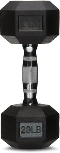 Amazon Basics Rubber Hex Dumbbell Hand Weight 20 Pounds 20 Pounds