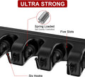 LETMY Broom Holder Wall Mount - Mop and Broom Hanger Holder - Garage Storage Rack & Garden Tool Organizer - 5 Position 6 Hooks Broom Rack for