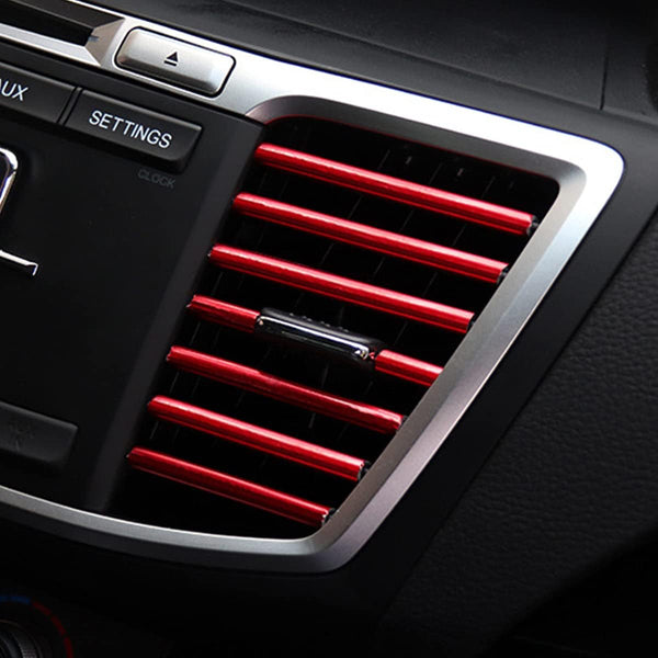 20 Pieces Car Air Conditioner Decoration Strip for Vent Outlet, Universal Waterproof Bendable Air Vent Outlet Trim Decoration, Suitable for Most