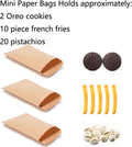 100-pack 3x5 Inches Mini Size Natural Kraft Paper Bags for Bakery Cookies Treats Snacks Popcorn Small Gift bag Brown-3x5 Inch