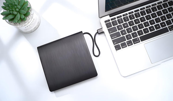 ROOFULL External CD DVD Drive for Laptop, USB 3.0 Type-C Portable CD/DVD Player Burner Reader Writer Adapter for Windows 11/10 Computer Mac