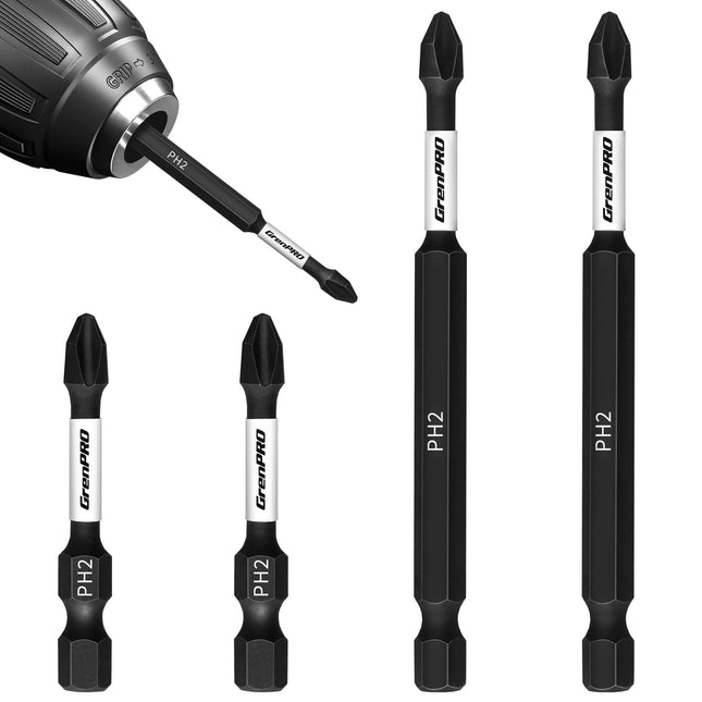 Screwdriving Power Bits T25-2In*5Pcs Torx Head Bit Set,High Impact Tough Magnetic #25 1/4 Inch Hex Shank S2 Alloy Steel 