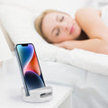 CHISELED ST DF SK Elegant and Versatile White Marble Phone Stand with Sound Amplified Output iPhone Phone Holder Function for Office Desk,Kitchen