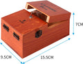 Useless Box Leave Me Alone Machine Fully Assembled in Real Wood（Brown）