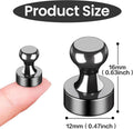 LOVIMAG Fridge Magnets 12 Pack Magnet Refrigerator Locker Whiteboard Black Black 12 pcs