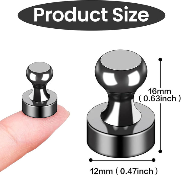 LOVIMAG Fridge Magnets 12 Pack Magnet Refrigerator Locker Whiteboard Black Black 12 pcs