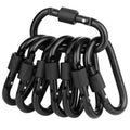 Locking Carabiner Clip, Vonpri 3 Inch D Ring Clips Spring Snap Key Chain Hook Screw Gate Aluminum Carabiners for Outdoor Travel Camping Fishing