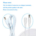 2pcs 2m/6.56Feet DC Extension Cable, 12V DC Power Adapter Plug Extension Cord 5.5mm x 2.1mm Male to Female Extension Wire for DC 12V Power