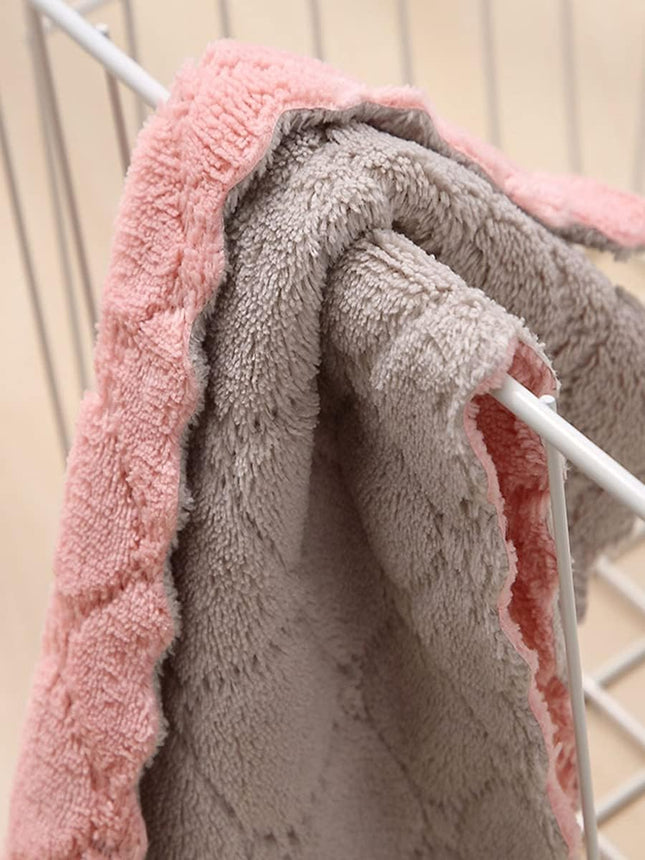 Microfiber Kitchen Washcloths, Super Absorbent Coral Velvet Dishtowels, Premium 