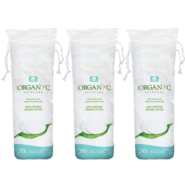 Organyc 100% Organic Cotton Rounds - Biodegradable Cotton, Chemical Free, for Se
