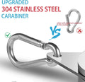 Flag Pole Rings, Aluminum Alloy Flagpole Rings 360° Rotating Anti Wrap Flag Mounting Ring, Spinning Flag Pole Clips with Carabiner for 0.75-1.02