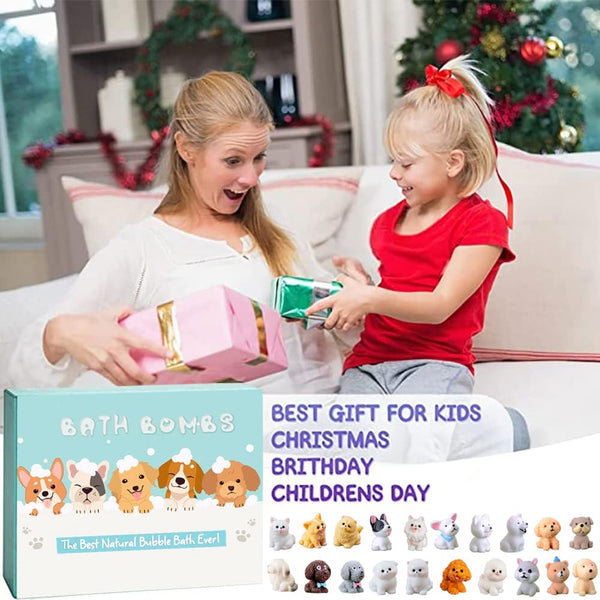 Bath Bombs for Kids with Surprise inside for Girls Boys Toddlers, 20 Pack Organic Kids Bath Bombs with Puppy Dolls Inside, Kids Safe Handmade